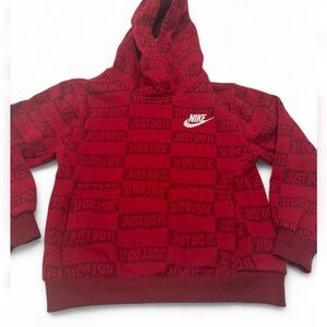 Nike Red Hoodie with Logo Size 7